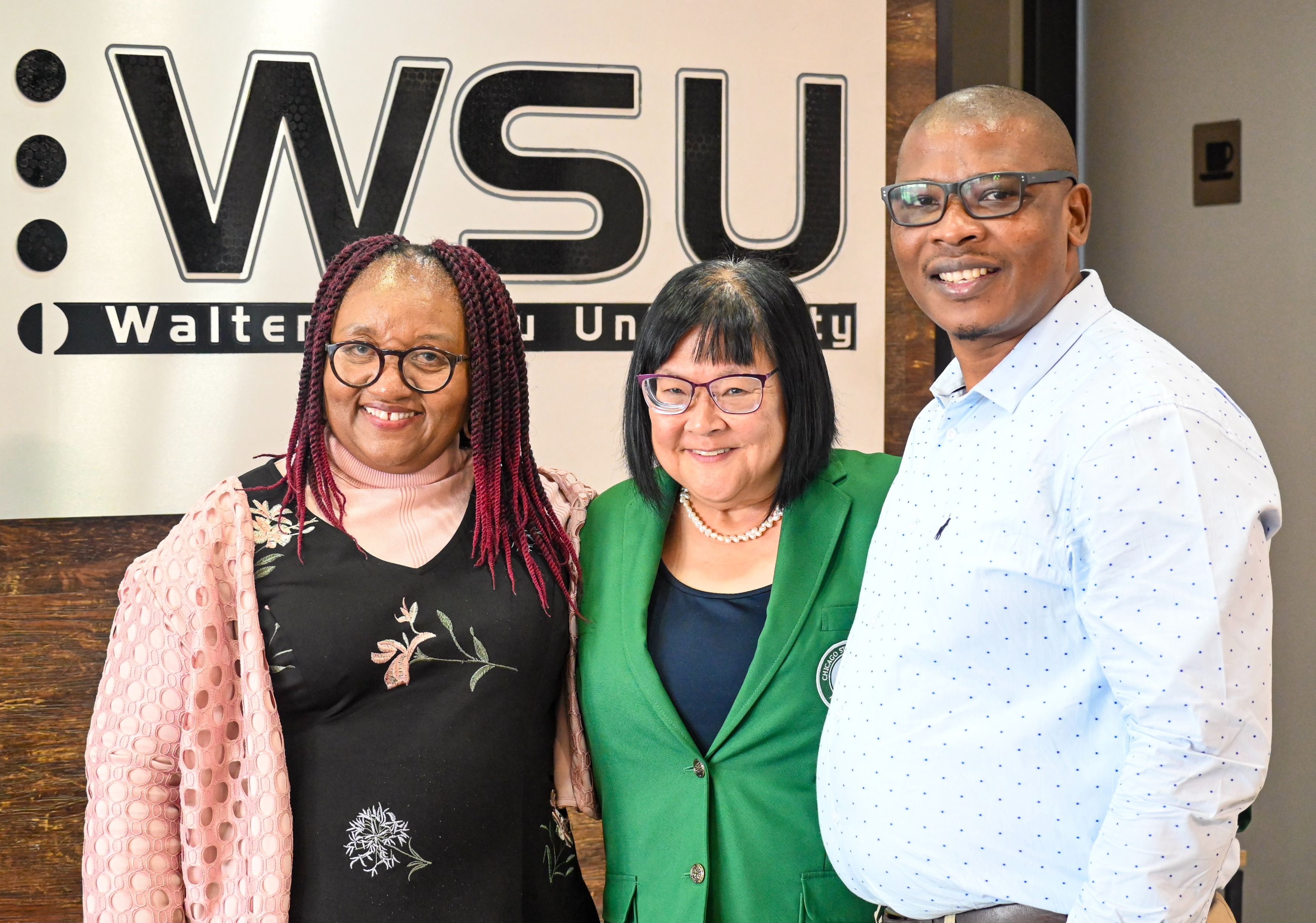 From Left: Professor Nosisi Feza, DVC:RI at WSU; Professor Byung-In Seo from the Chicago State University, and Doctor Asabonga Mngeni, Director for Postgraduate Studies at WSU. CHICAGO STATE PROFESSOR LEADS WSU WORKSHOP TO STRENGTHEN POSTGRAD SUPERVISION