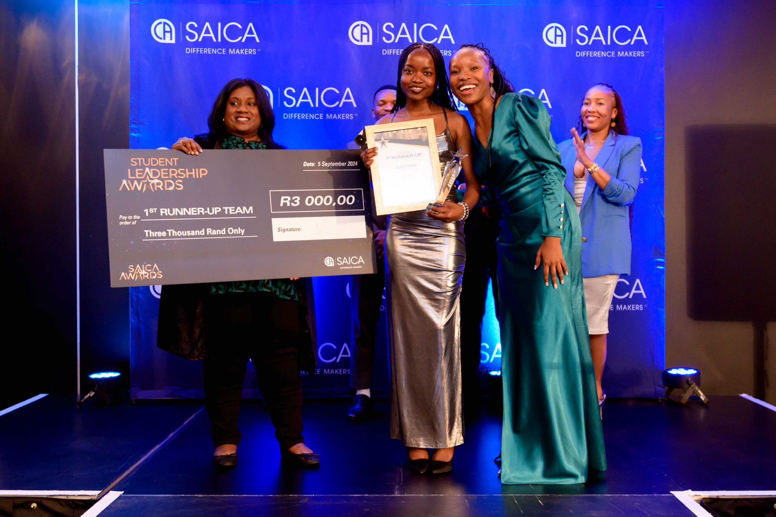 WSU student, Unathi Mashaba receives the second runner up award at the SAICA Student Leadership Summit 2024. WSU STUDENTS' PERIOD POVERTY SOLUTION GETS A NOD FROM SAICA