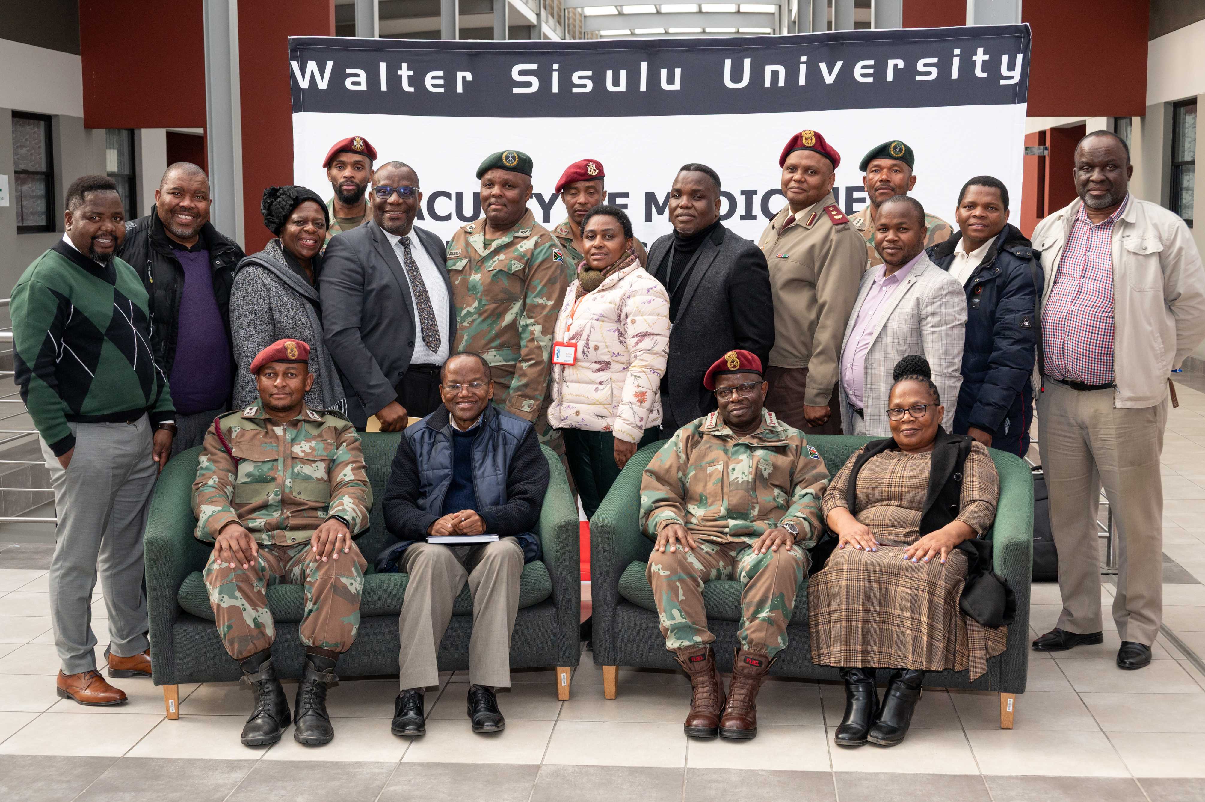 Leaders from Walter Sisulu University, the Eastern Cape Department of Health, and the South African Military Health Services (SAMHS) engage in a strategic discussion. WSU JOINS FORCES WITH PROVINCIAL HEALTH DEPT AND SAMHS TO ADVANCE RURAL HEALTHCARE