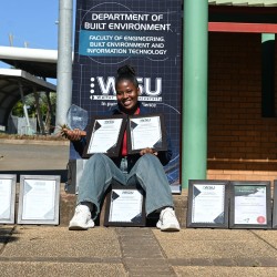 BUILT ENVIRONMENT STUDENT BRINGS THE HOUSE DOWN AT POTSDAM SITE AS SHE OBTAINS AN 87% AVERAGE FOR HER FIRST-YEAR
